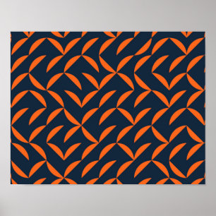 Póster ilustracion naranja, fresco, moderno y de moda