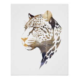 Póster Ilustracion natural de la fauna silvestre Panther
