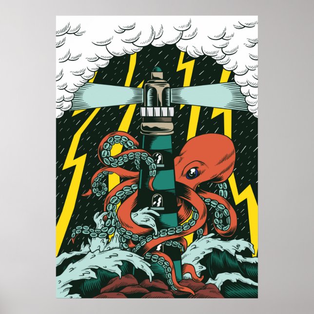 Póster Ilustracion Octopus (Frente)