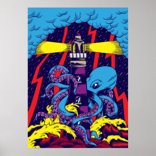 Póster Ilustracion Octopus