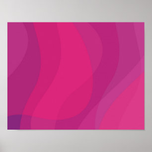 Póster Ilustracion ondulado urbano rosa, moderno, fresco 