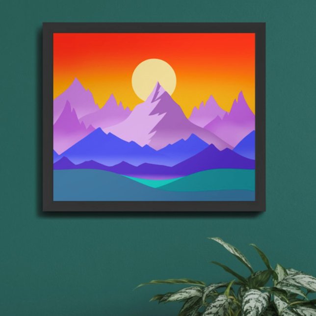 Póster Ilustracion paisajístico de las montañas rocosas d (Subido por el creador)