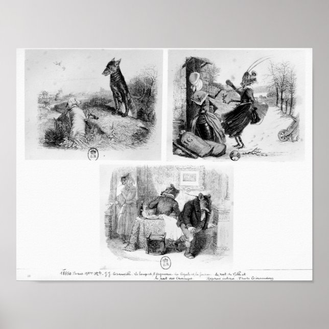 Póster Ilustracion para "El lobo y el lobo" (Frente)