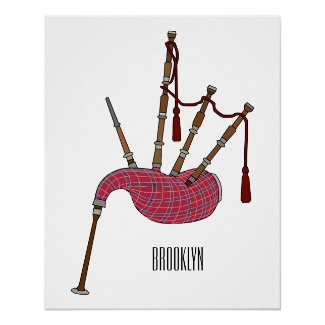 Póster Ilustracion personalizado Bagpipes (Anverso)