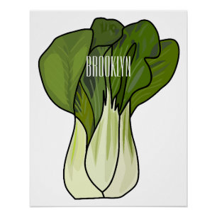 Póster Ilustracion personalizado Bok choy