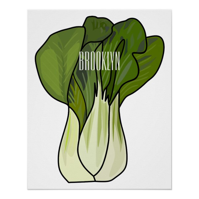 Póster Ilustracion personalizado Bok choy (Anverso)