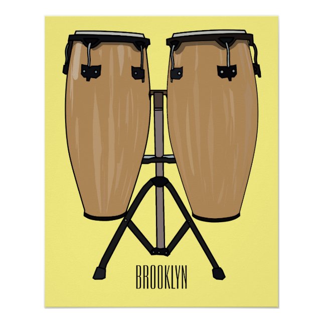Póster Ilustracion personalizado Bongo drum (Anverso)