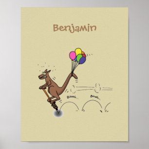 Póster Ilustracion personalizado canguro del humor austra