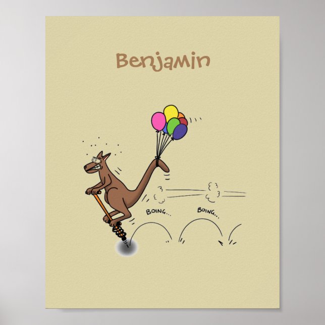 Póster Ilustracion personalizado canguro del humor austra (Frente)