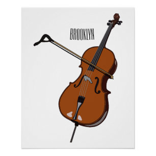 Póster Ilustracion personalizado Cello