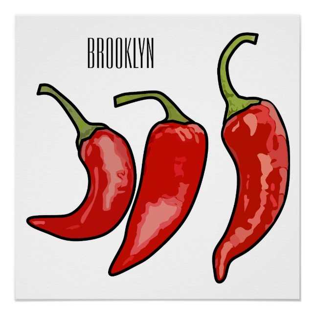 Póster Ilustracion personalizado Chili (Anverso)