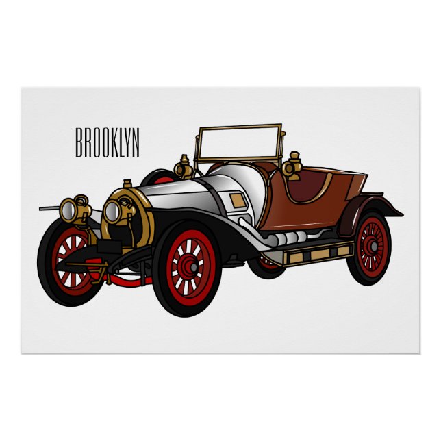 Póster Ilustracion personalizado clásico de 1920 (Anverso)