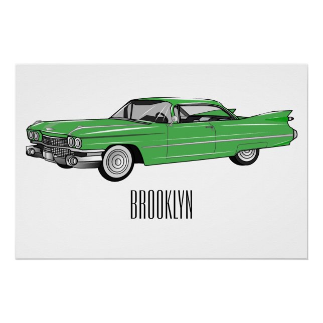 Póster Ilustracion personalizado clásico de 1959 (Anverso)