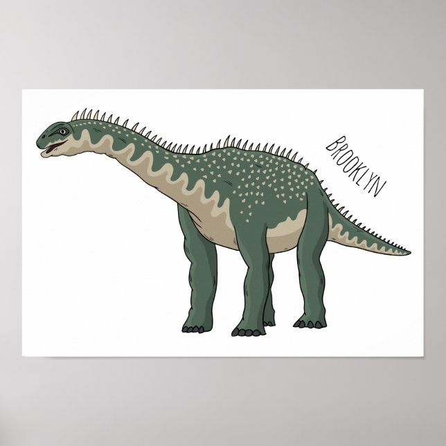 Póster Ilustracion personalizado de Barapasaurus (Frente)