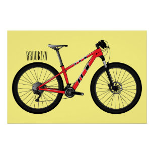 Póster Ilustracion personalizado de bicicletas