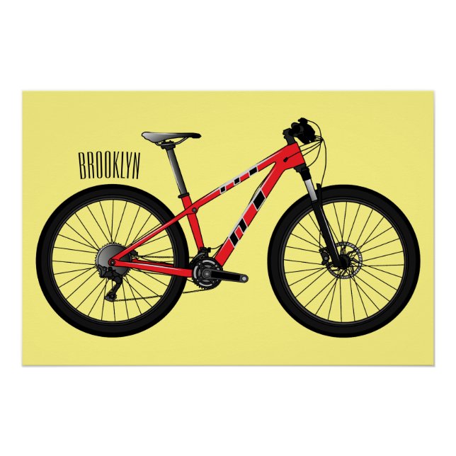 Póster Ilustracion personalizado de bicicletas (Anverso)