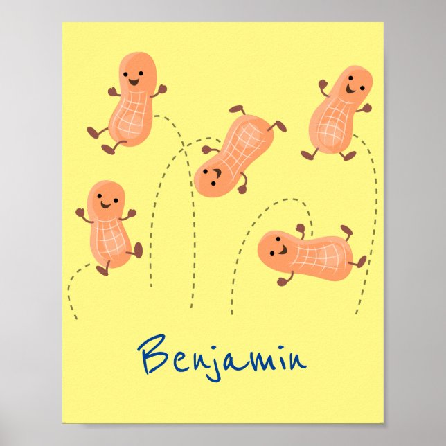 Póster Ilustracion personalizado de cacahuetes de puenteo (Frente)