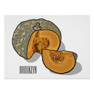 Póster Ilustracion personalizado de calabaza
