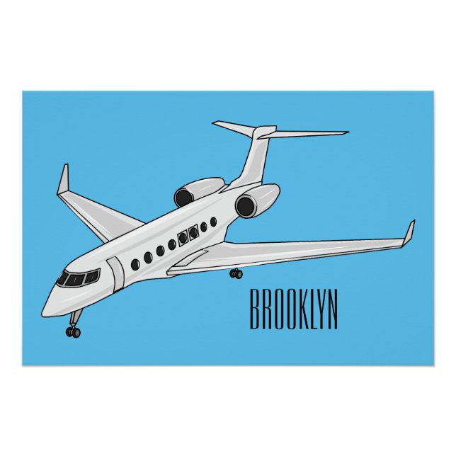 Póster Ilustracion personalizado de chorro privado (Anverso)