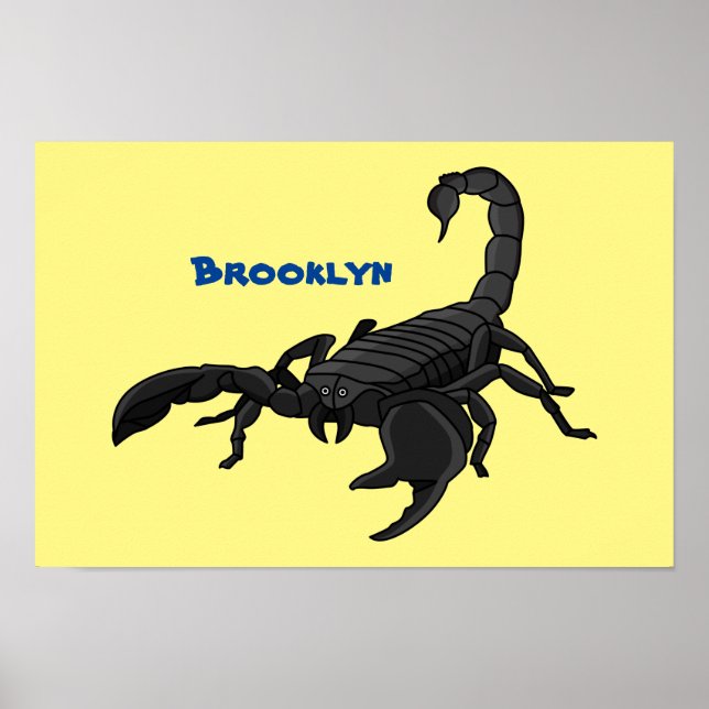Póster Ilustracion personalizado de escorpión hambriento  (Frente)