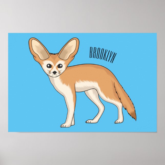Póster Ilustracion personalizado de Fennec fox (Frente)