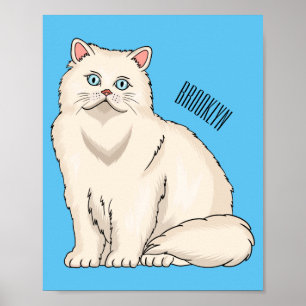 Póster Ilustracion personalizado de gato persa