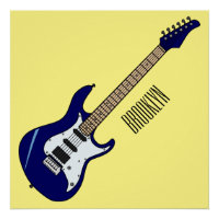 Ilustracion personalizado de guitarra eléctrica