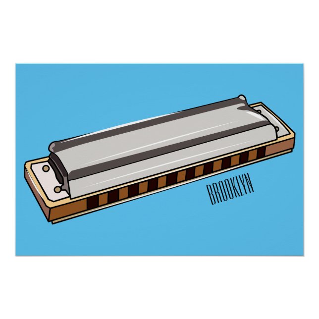 Póster Ilustracion personalizado de Harmonica (Anverso)