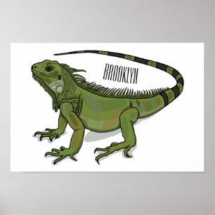 Póster Ilustracion personalizado de Iguana