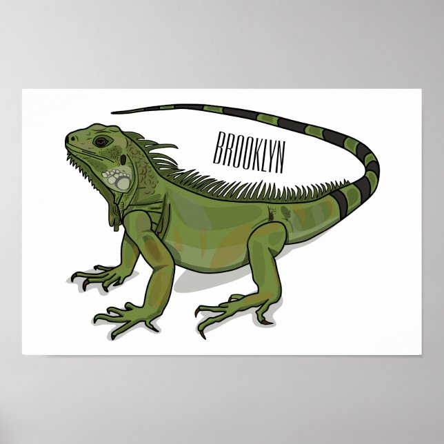 Póster Ilustracion personalizado de Iguana (Frente)