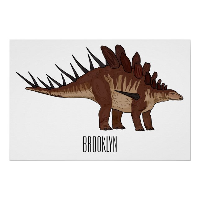 Póster Ilustracion personalizado de Kentrosaurus (Anverso)