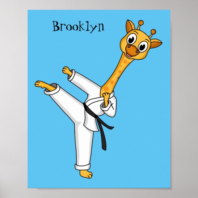 Póster Ilustracion personalizado de Kung Fu giraffe (Frente)