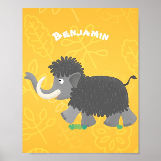 Póster Ilustracion personalizado de mamut torpe (Frente)