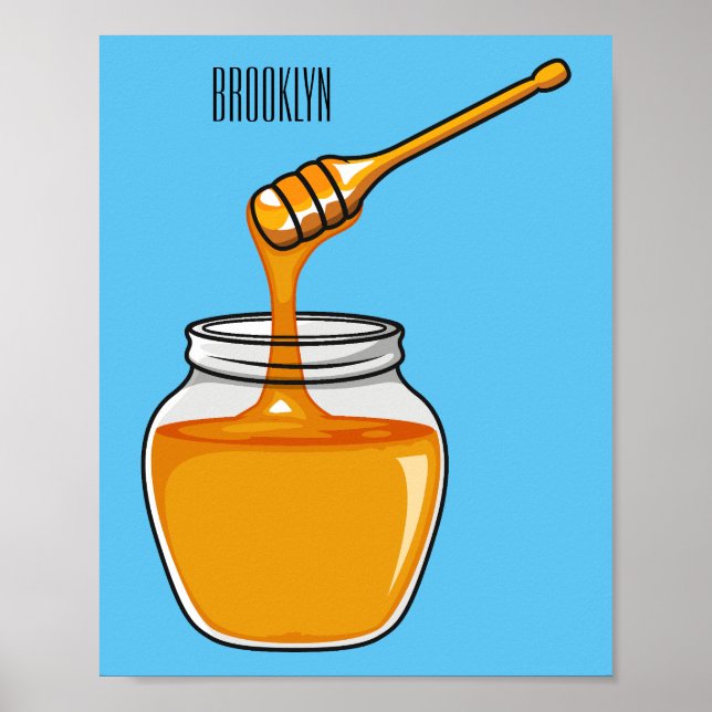 Póster Ilustracion personalizado de miel (Frente)
