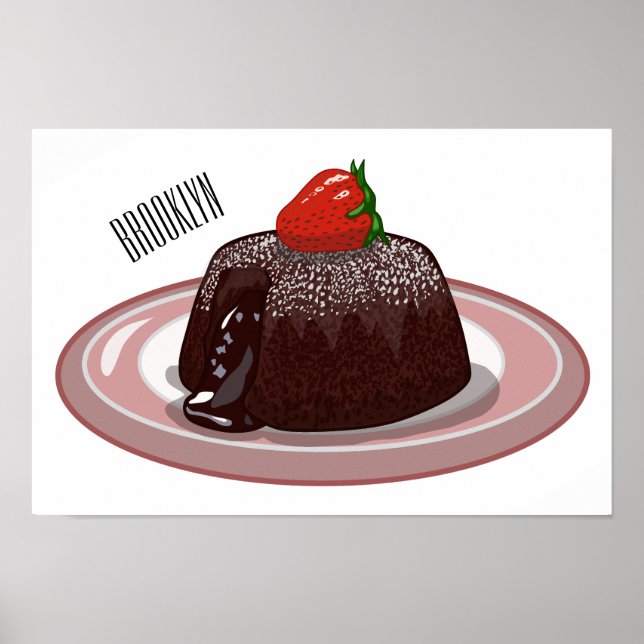 Póster Ilustracion personalizado de pastelitos de lava de (Frente)