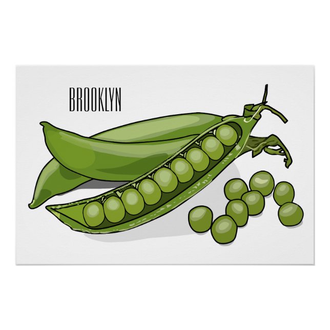 Póster Ilustracion personalizado de Pea (Anverso)