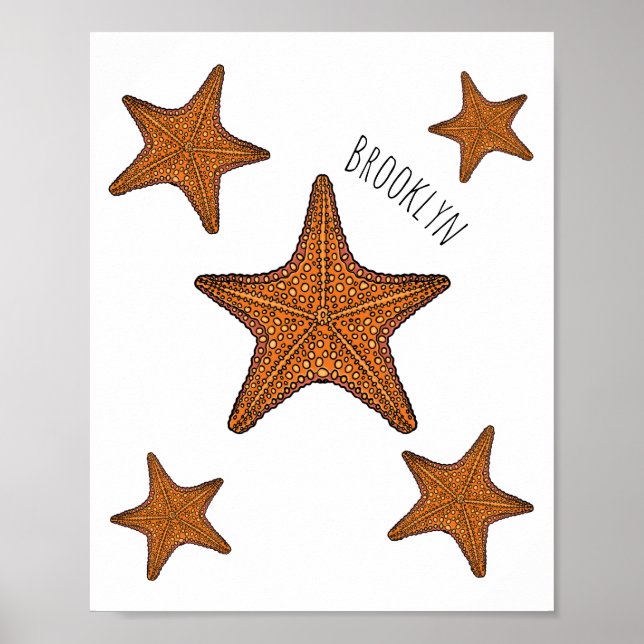 Póster Ilustracion personalizado de pez estrella (Frente)