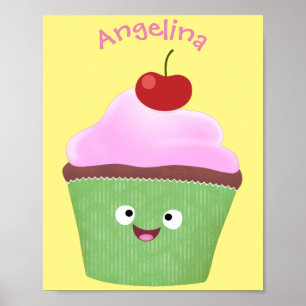 Póster Ilustracion personalizado de quequitos alegres
