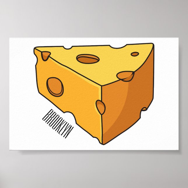 Póster Ilustracion personalizado de queso (Frente)