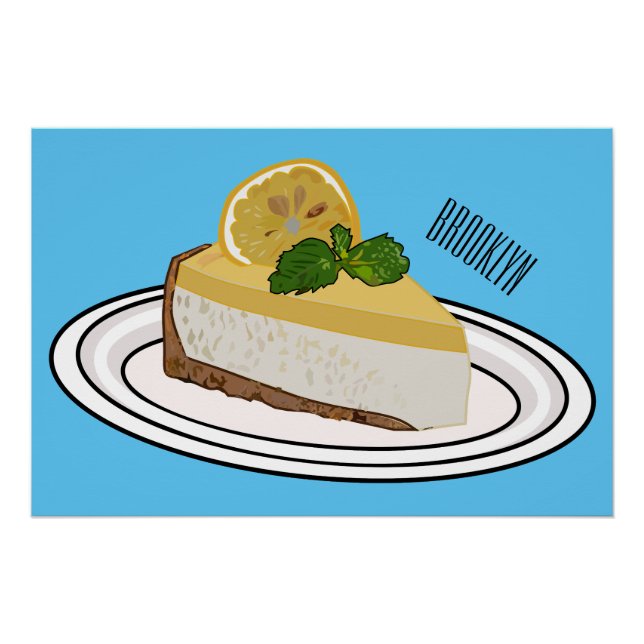 Póster Ilustracion personalizado de queso de limón (Anverso)