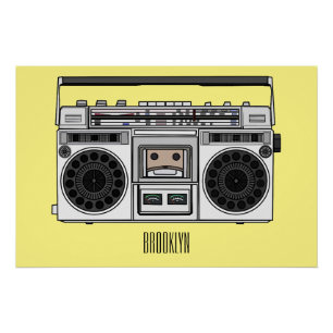 Póster Ilustracion personalizado de radio