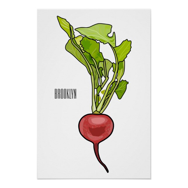 Póster Ilustracion personalizado de Radish (Anverso)