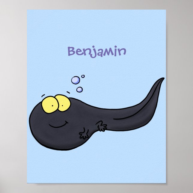 Póster Ilustracion personalizado de renacuajo divertido (Frente)