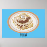 Ilustracion personalizado de rollo de canela