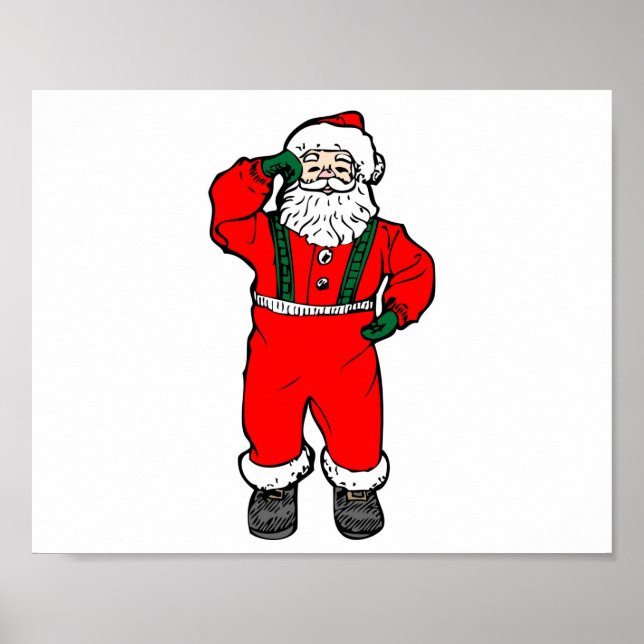 Póster Ilustracion Personalizado de Santa Claus (Frente)
