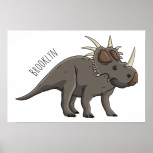 Póster Ilustracion personalizado de Styracosaurus