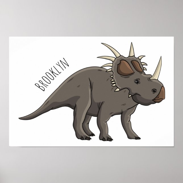 Póster Ilustracion personalizado de Styracosaurus (Frente)