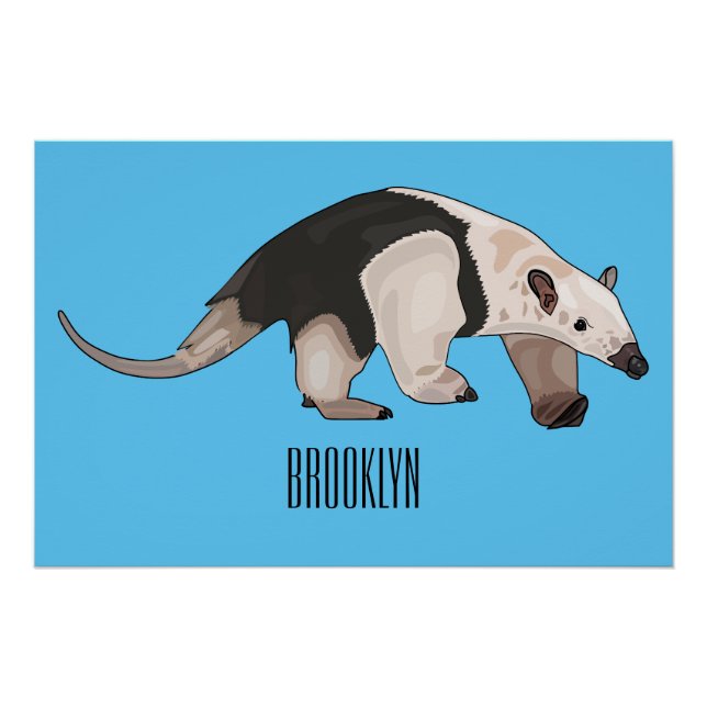 Póster Ilustracion personalizado de Tamandua (Anverso)