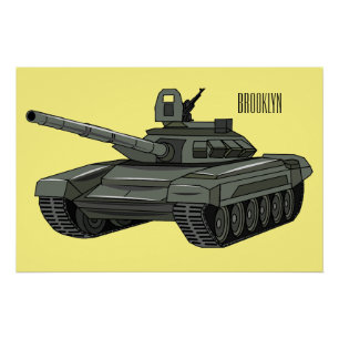 Póster Ilustracion personalizado de tanques