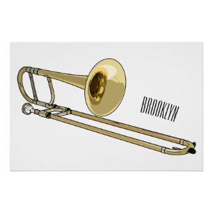 Póster Ilustracion personalizado de Trombone